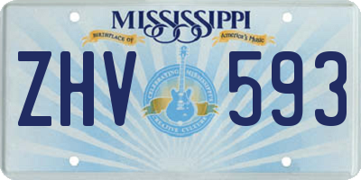 MS license plate ZHV593