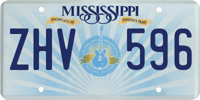 MS license plate ZHV596
