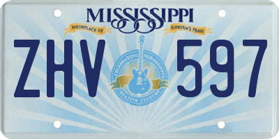 MS license plate ZHV597
