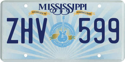 MS license plate ZHV599