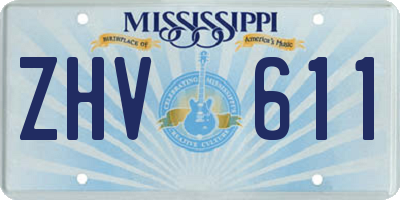 MS license plate ZHV611