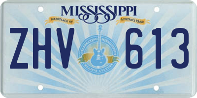 MS license plate ZHV613