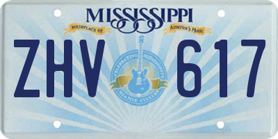 MS license plate ZHV617