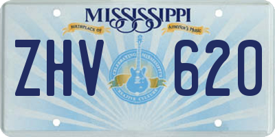 MS license plate ZHV620