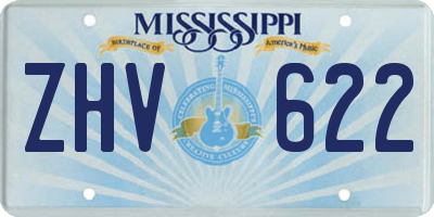 MS license plate ZHV622