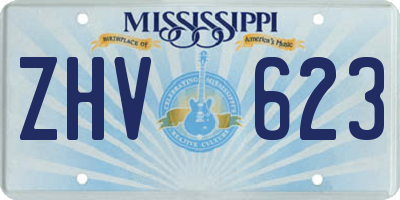 MS license plate ZHV623