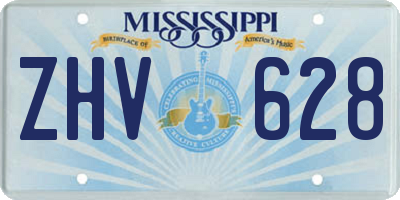 MS license plate ZHV628