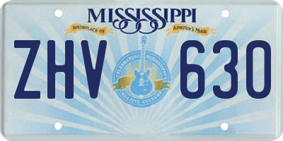 MS license plate ZHV630