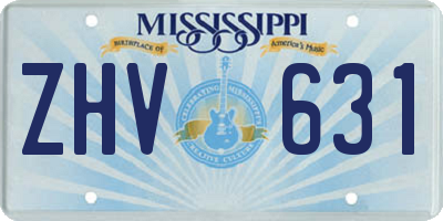 MS license plate ZHV631