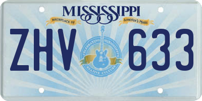 MS license plate ZHV633