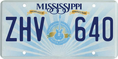 MS license plate ZHV640