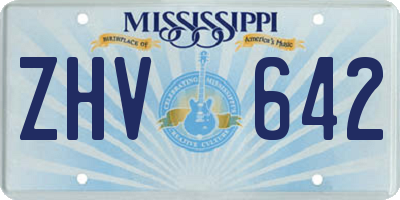 MS license plate ZHV642