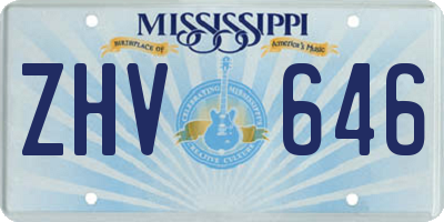 MS license plate ZHV646