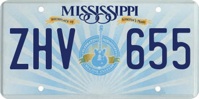 MS license plate ZHV655