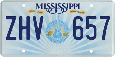 MS license plate ZHV657
