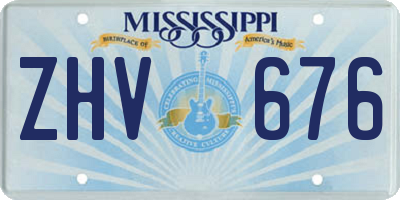 MS license plate ZHV676