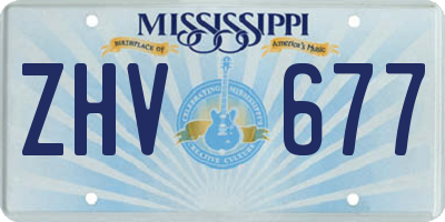 MS license plate ZHV677