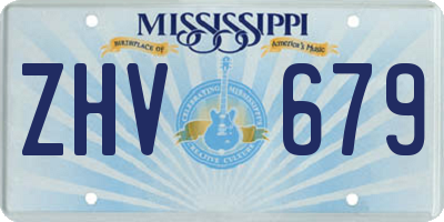 MS license plate ZHV679