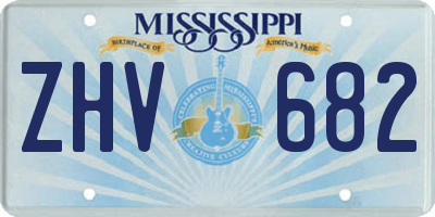 MS license plate ZHV682