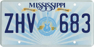 MS license plate ZHV683