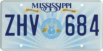 MS license plate ZHV684