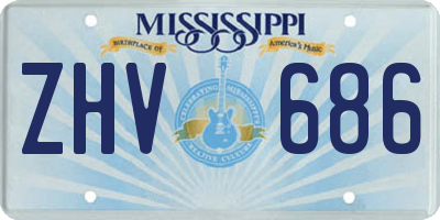 MS license plate ZHV686