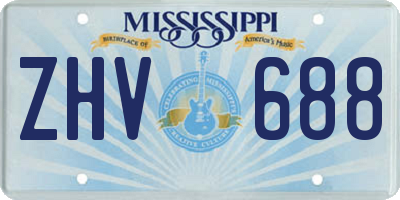MS license plate ZHV688