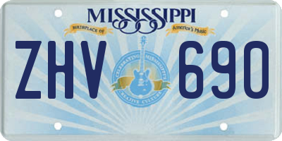 MS license plate ZHV690