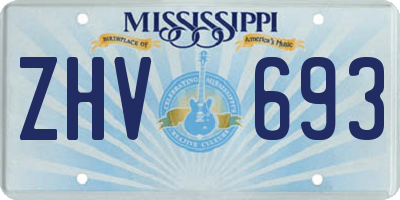 MS license plate ZHV693