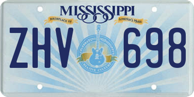 MS license plate ZHV698