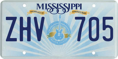 MS license plate ZHV705