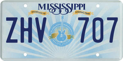 MS license plate ZHV707