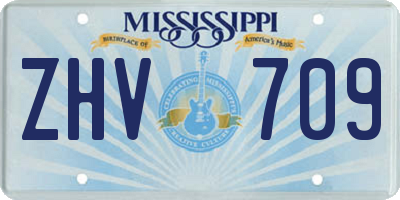 MS license plate ZHV709