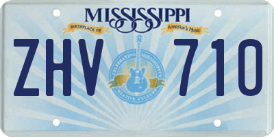 MS license plate ZHV710