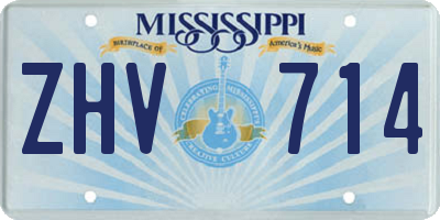 MS license plate ZHV714