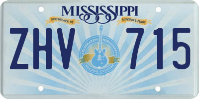 MS license plate ZHV715