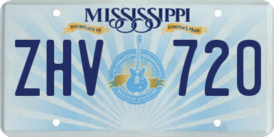 MS license plate ZHV720