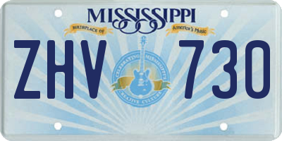 MS license plate ZHV730