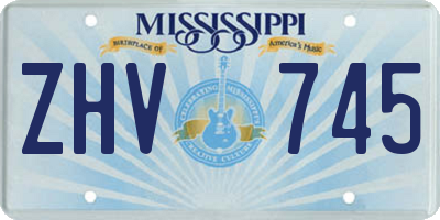 MS license plate ZHV745