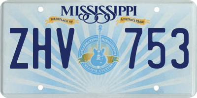 MS license plate ZHV753