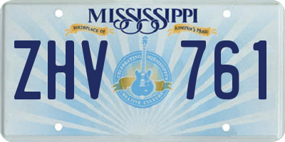 MS license plate ZHV761