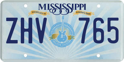 MS license plate ZHV765