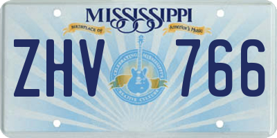 MS license plate ZHV766