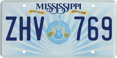MS license plate ZHV769