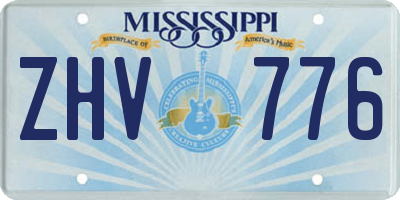 MS license plate ZHV776