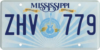 MS license plate ZHV779