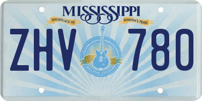 MS license plate ZHV780