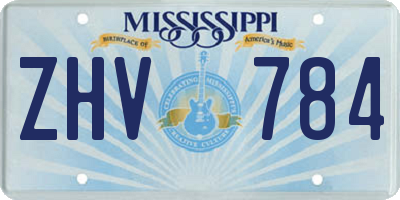 MS license plate ZHV784