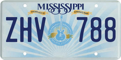 MS license plate ZHV788