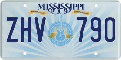 MS license plate ZHV790